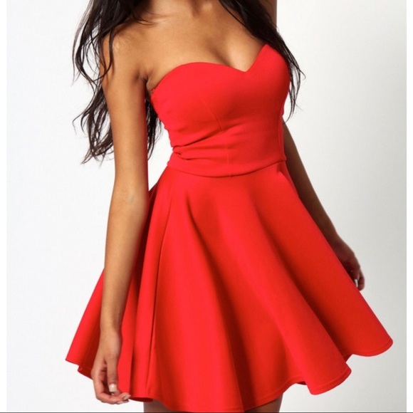 boohoo strapless dress